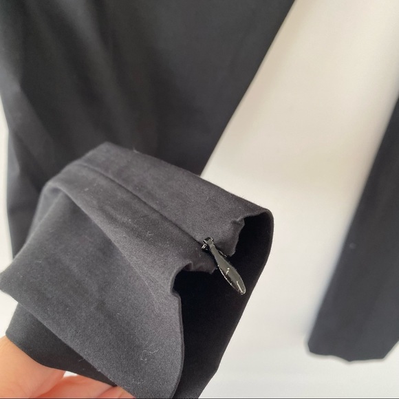 Theory Black Ankle Zip Skinny Cotton Pants US6 ($250) - Picture 3 of 5
